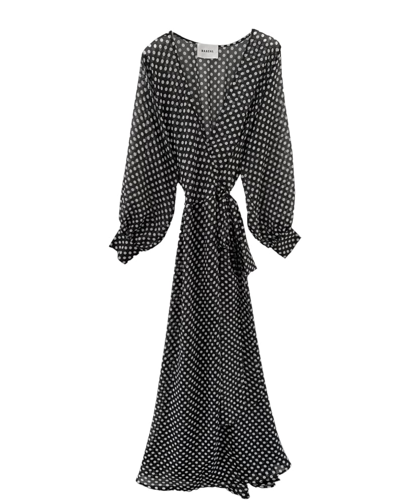 White spot wrap dress hot sale